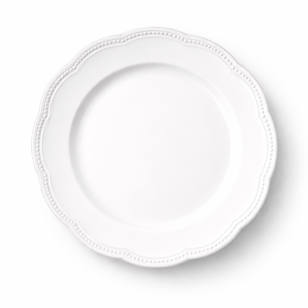 Piatto Piano CAVELLO – Linea Ondulata Perla.